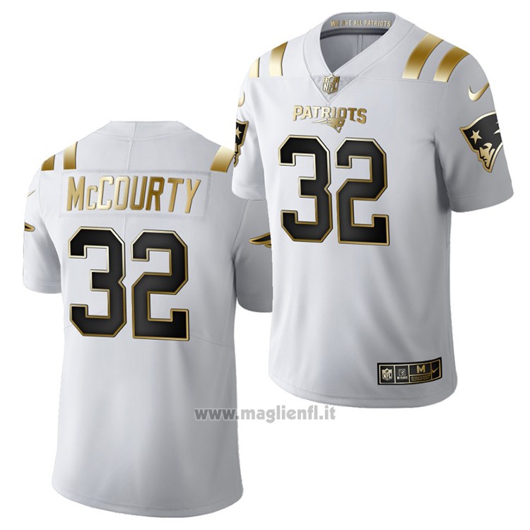 Maglia NFL Limited New England Patriots Devin Mccourty Golden Edition 2020 Bianco